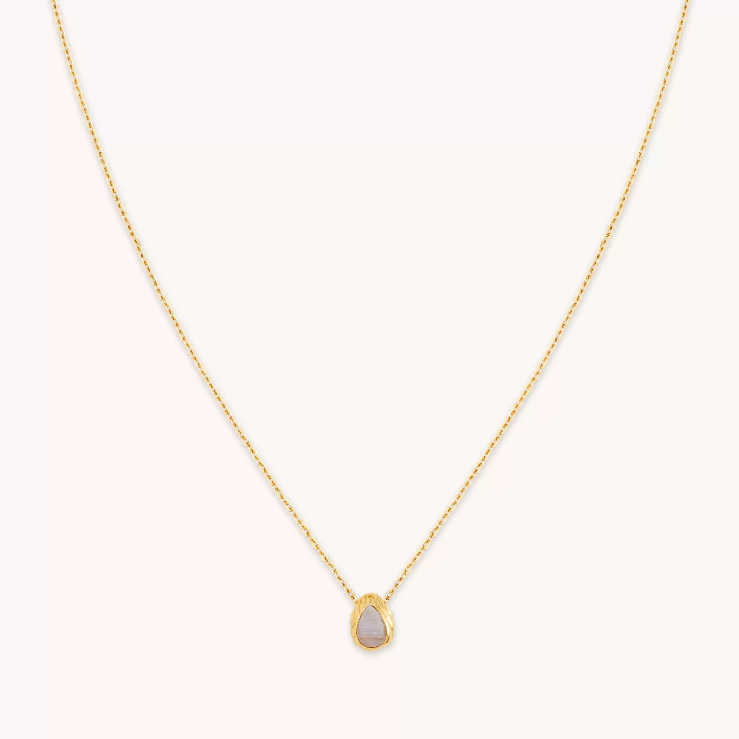 Astrid & Miyu Agate Pendant Necklace In Gold 18K Gold Plated Sterling Silver Best Sale