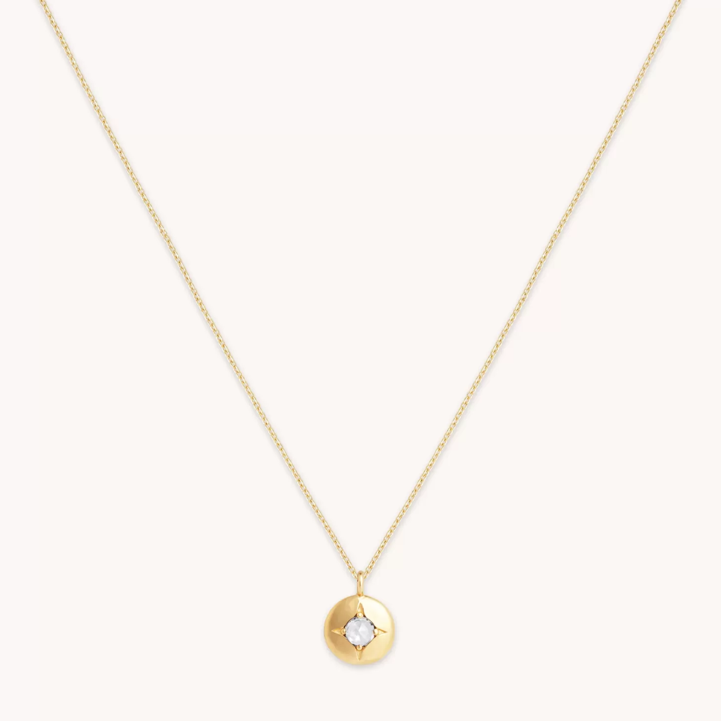 Astrid & Miyu April Birthstone Necklace In Solid Gold 14K Gold Online