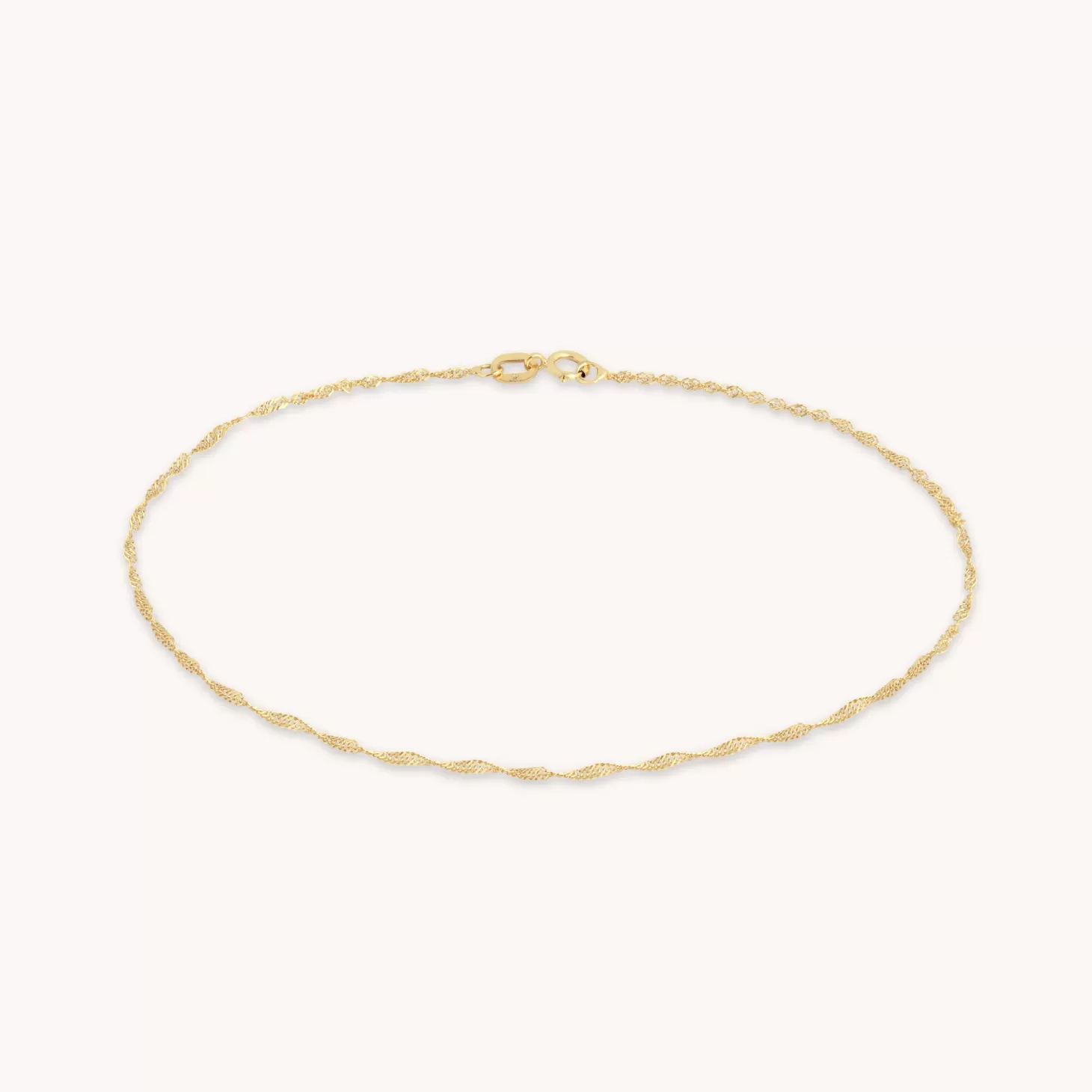 Astrid & Miyu Astrid Chain Anklet In Solid Gold 9K Gold Fashion