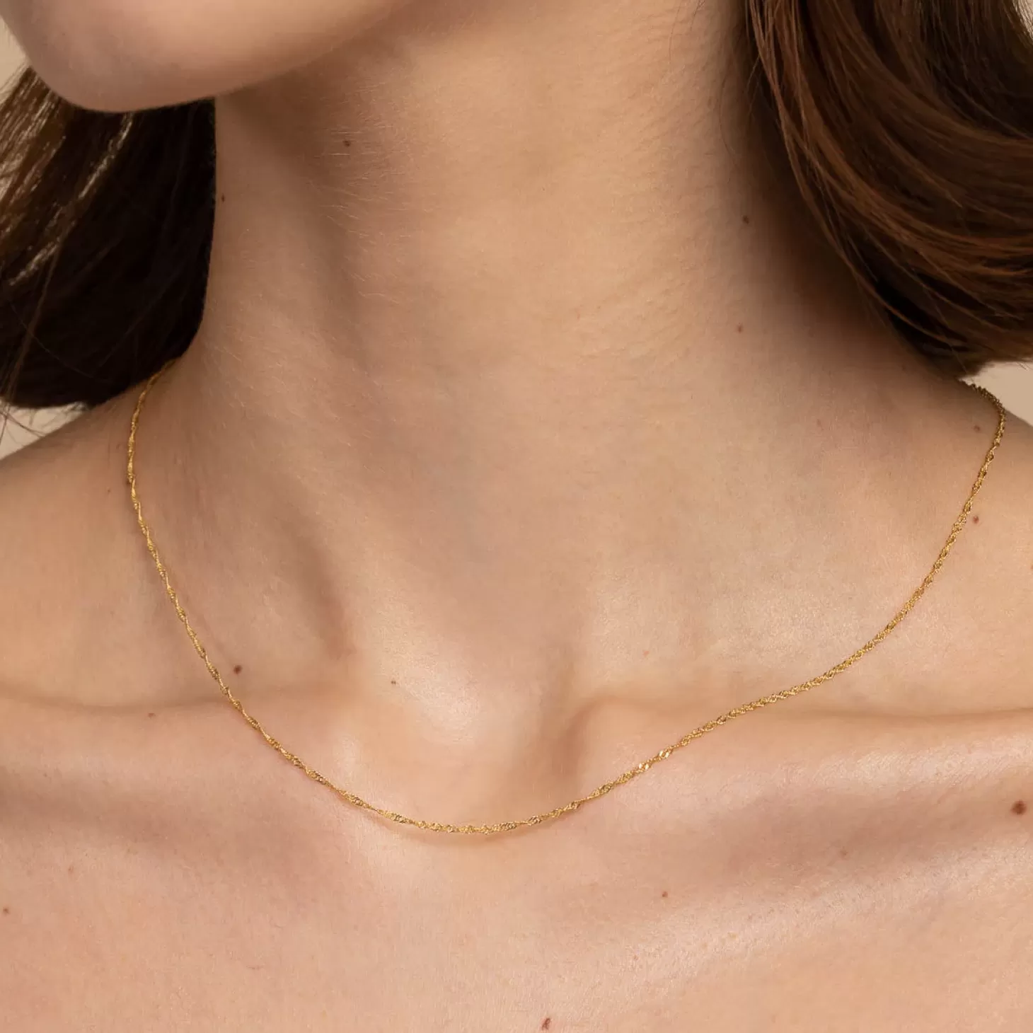 Astrid & Miyu Astrid Chain Necklace In Solid Gold 9K Gold Store