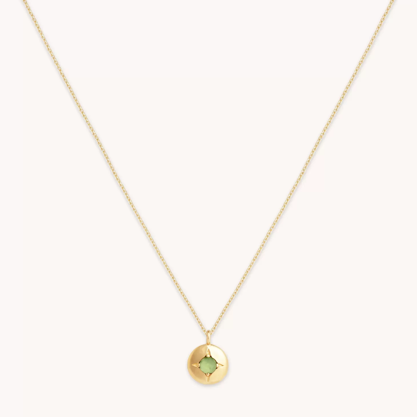 Astrid & Miyu August Birthstone Necklace In Solid Gold 14K Gold Discount