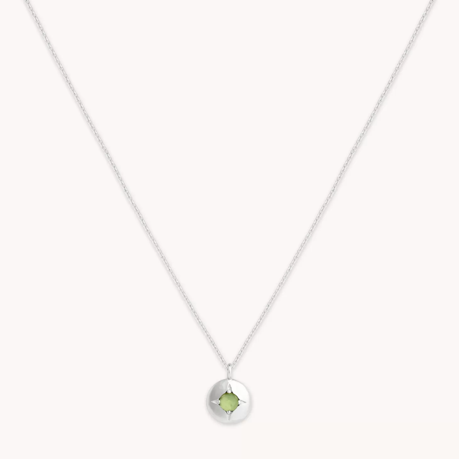 Astrid & Miyu August Birthstone Necklace In Solid White Gold 14K White Gold Sale