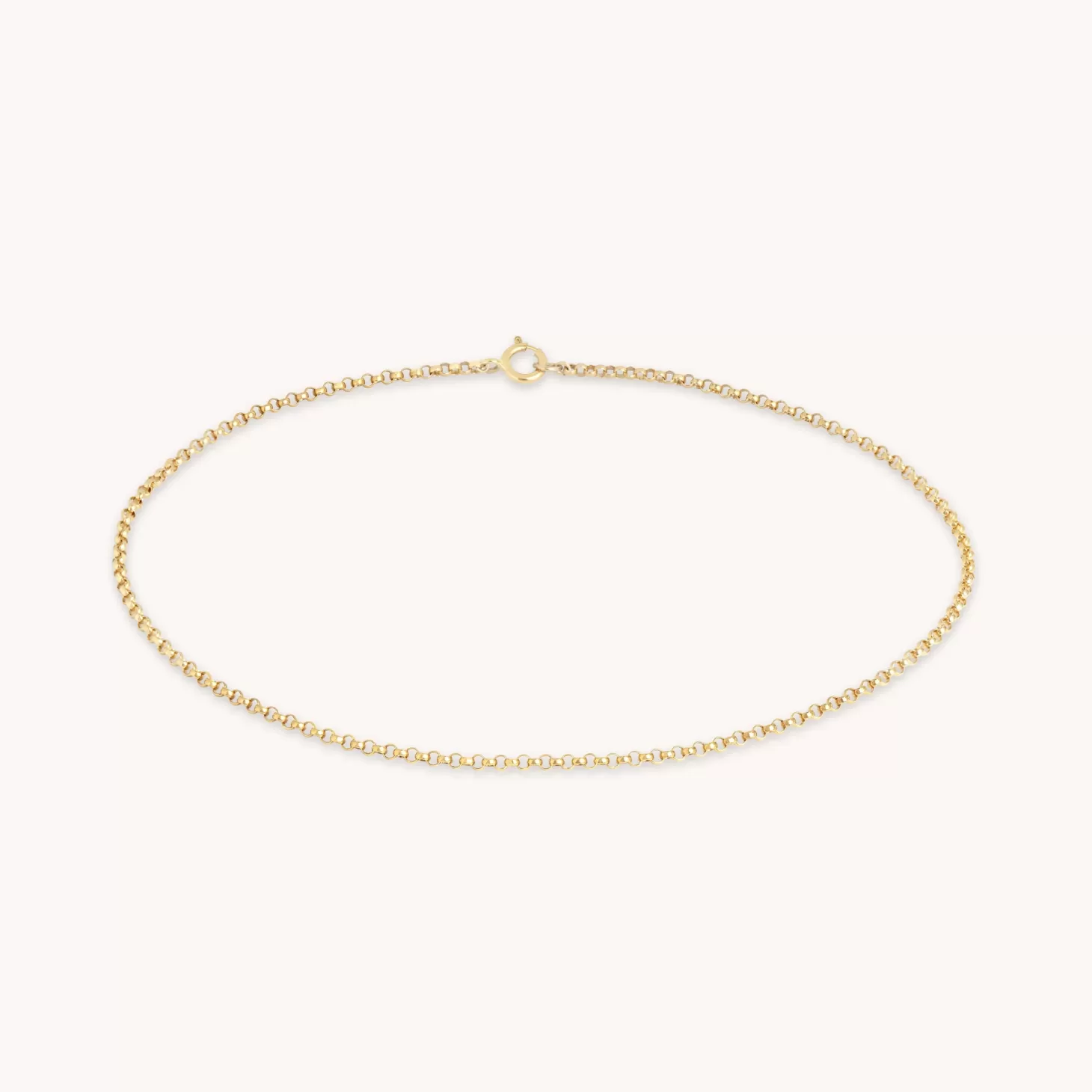 Astrid & Miyu Chelsea Chain Anklet In Solid Gold 9K Gold Best Sale