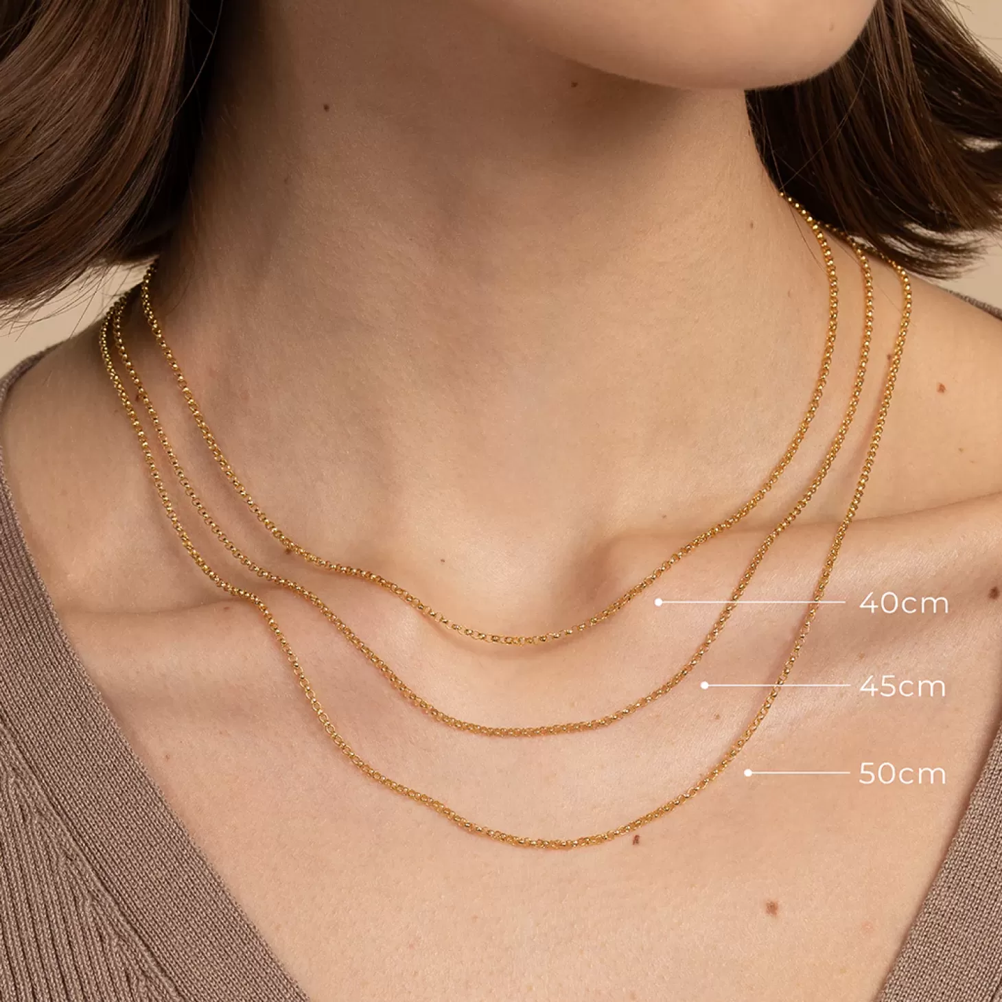Astrid & Miyu Chelsea Chain Necklace In Solid Gold 9K Gold Cheap
