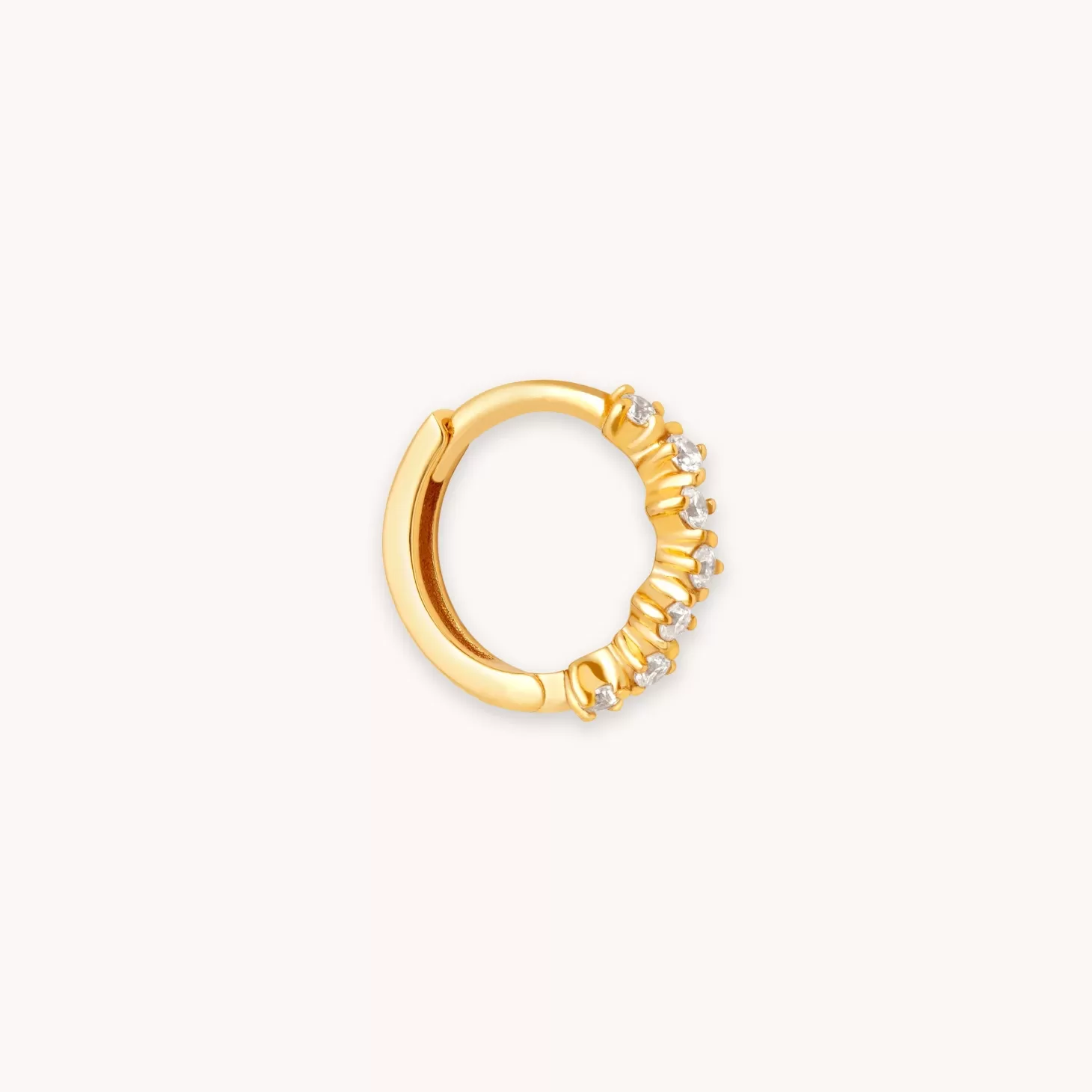 Astrid & Miyu Cluster Hoop 8Mm In Gold 18K Gold Plated Sterling Silver Shop