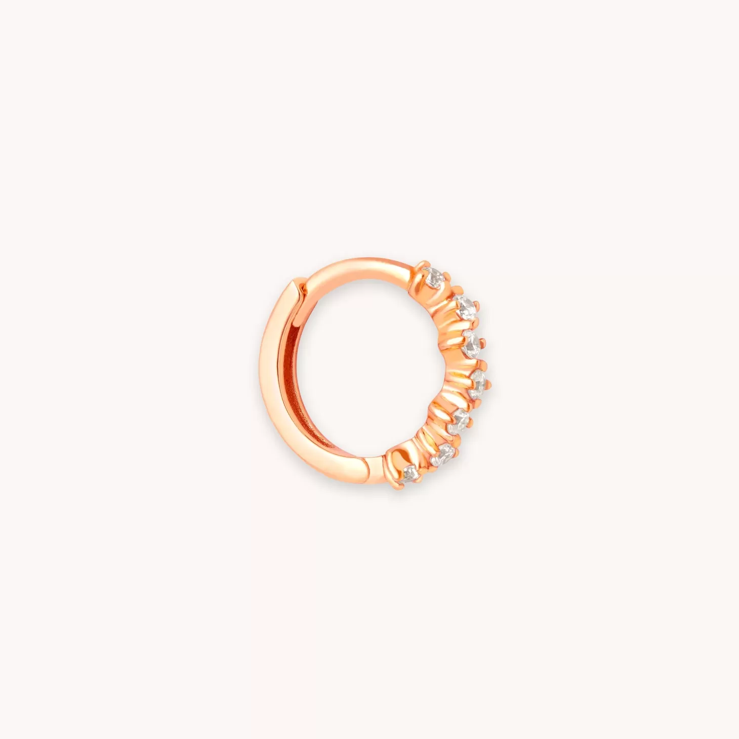 Astrid & Miyu Cluster Hoop 8Mm In Rose Gold 18K Rose Gold Plated Sterling Silver New