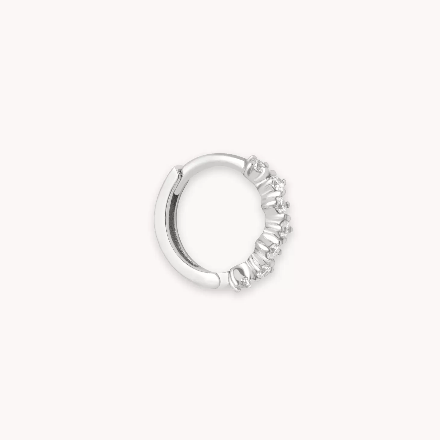 Astrid & Miyu Cluster Hoop 8Mm In Silver Rhodium Plated Sterling Silver Sale