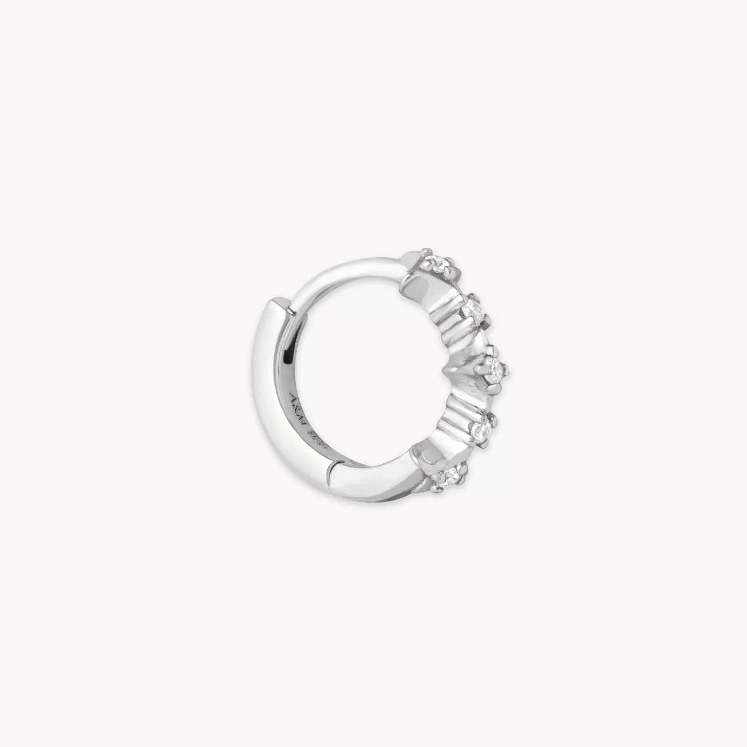 Astrid & Miyu Cosmic Star 8Mm Hoop In Silver Rhodium Plated Sterling Silver Hot