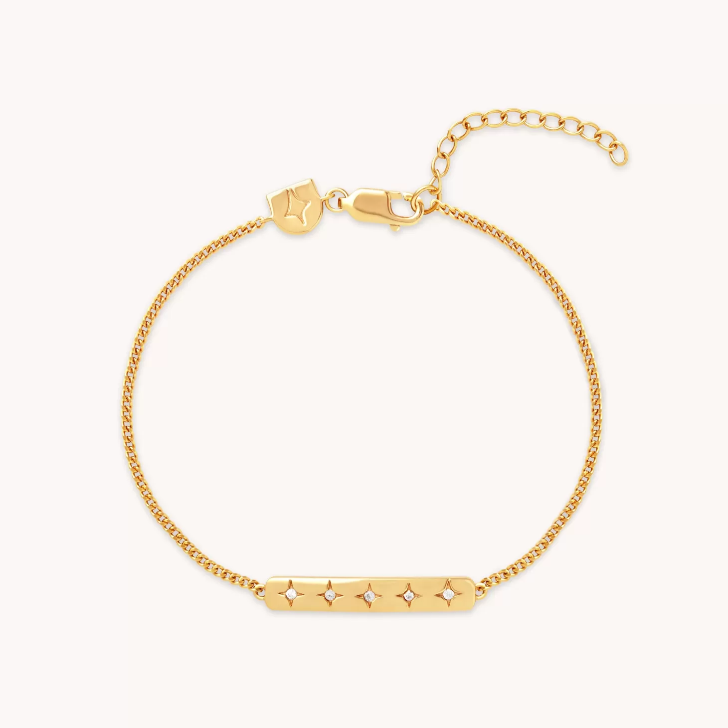 Astrid & Miyu Cosmic Star Bar Bracelet In Gold 18K Gold Plated Sterling Silver Store