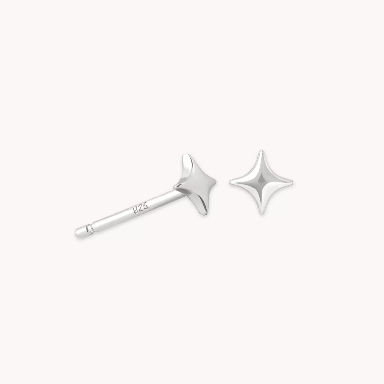 Astrid & Miyu Cosmic Star Stud Earrings In Silver Rhodium Plated Sterling Silver Outlet