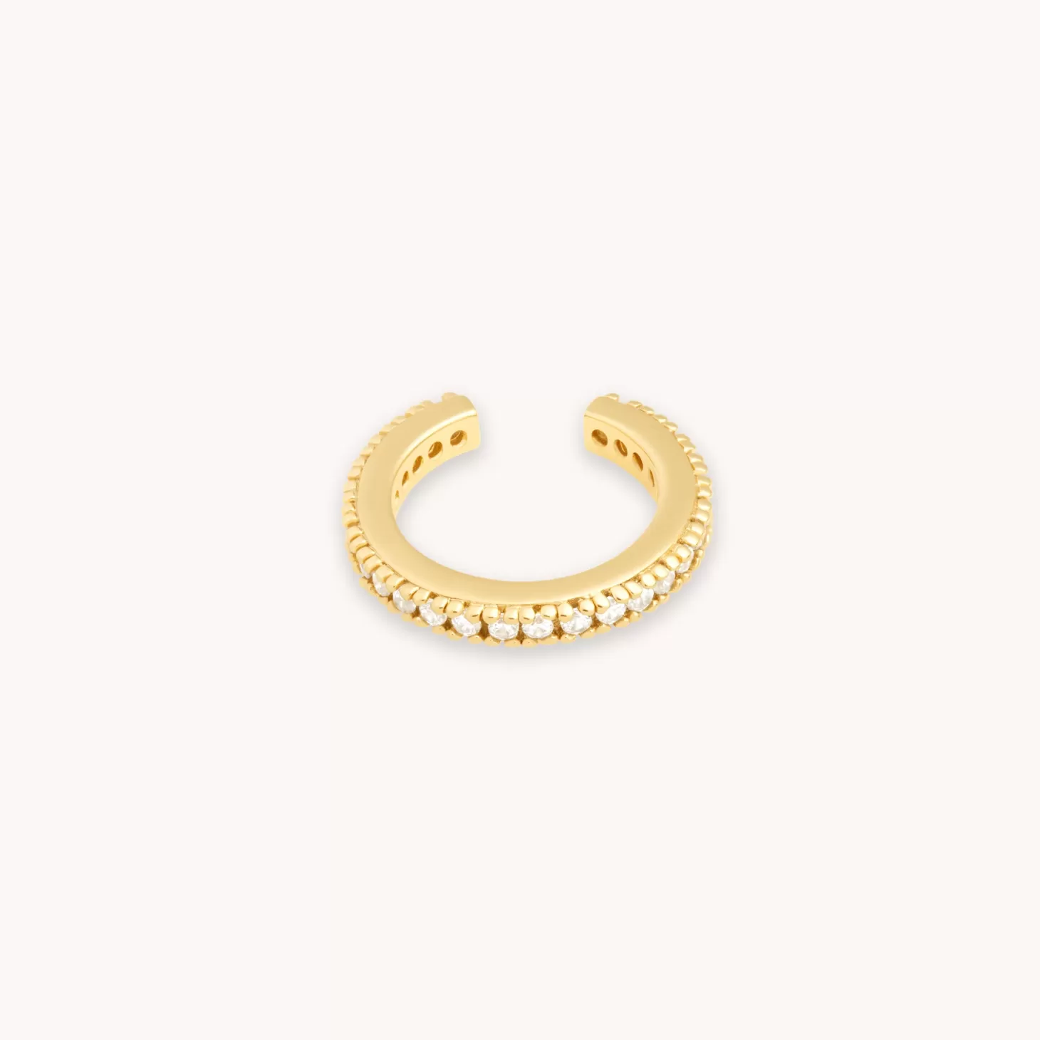 Astrid & Miyu Crystal Ear Cuff In Gold 18K Gold Plated Cheap