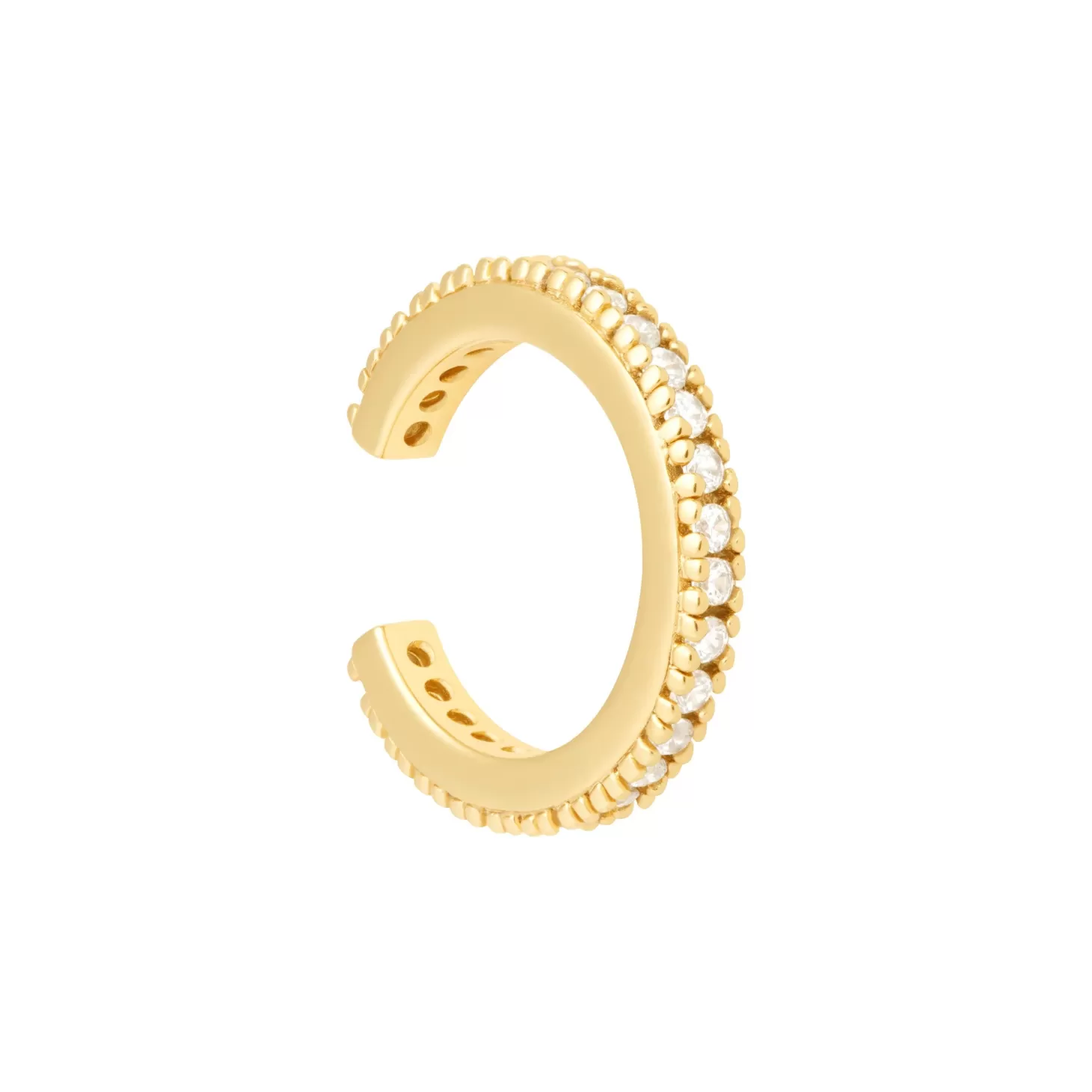 Astrid & Miyu Crystal Ear Cuff In Gold 18K Gold Plated Cheap