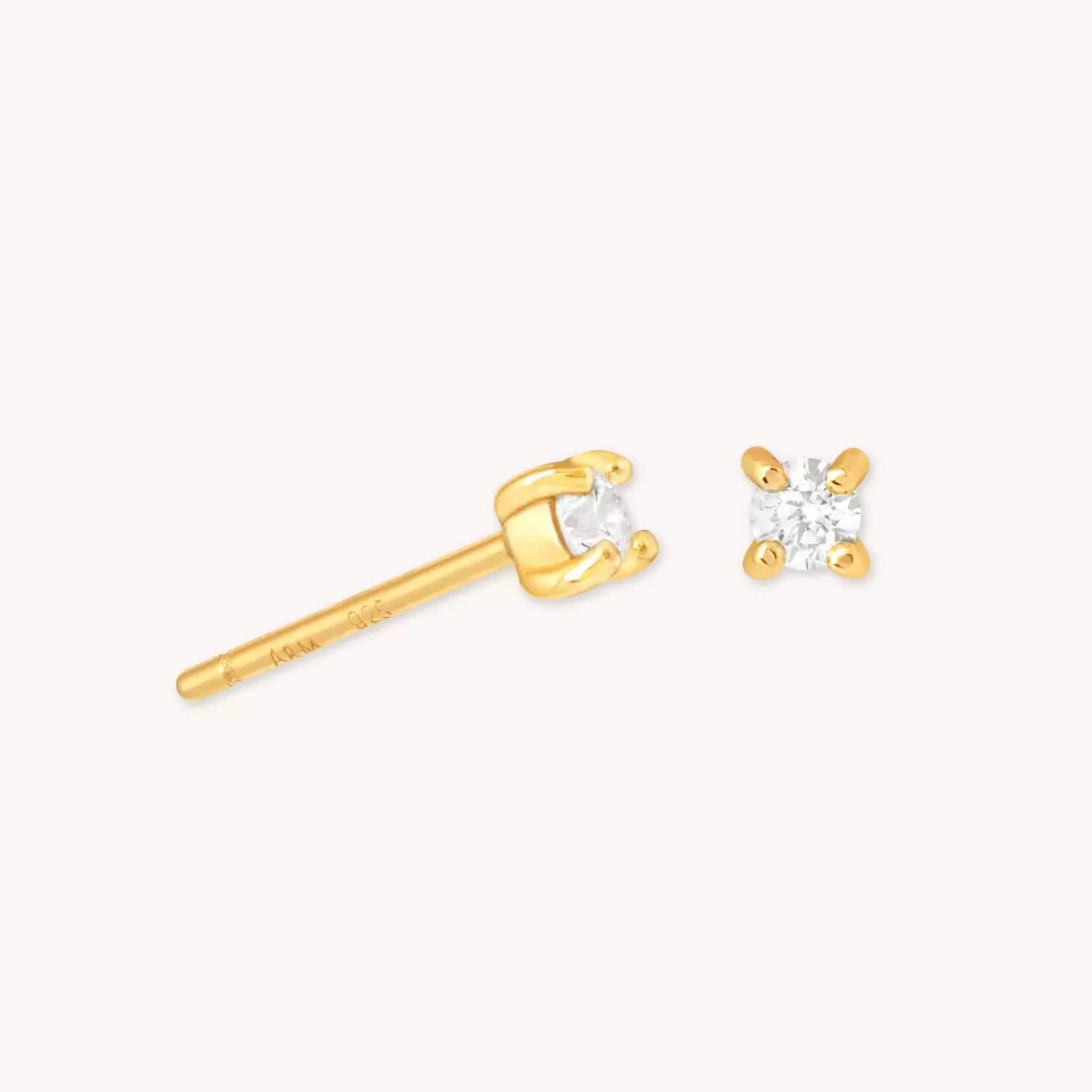 Astrid & Miyu Crystal Stud Earrings In Gold 18K Gold Plated Sterling Silver Cheap