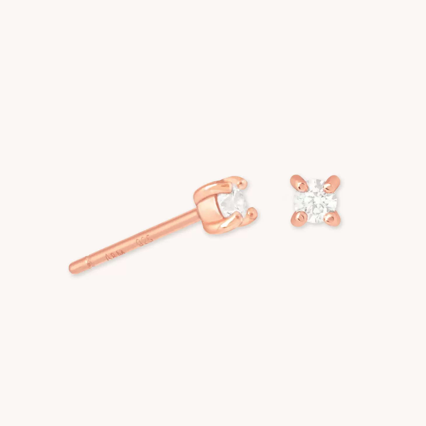 Astrid & Miyu Crystal Stud Earrings In Rose Gold 18K Rose Gold Plated Sterling Silver Shop