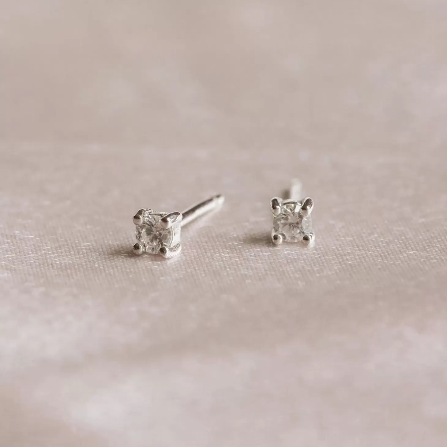 Astrid & Miyu Crystal Stud Earrings In Silver Rhodium Plated Sterling Silver Discount