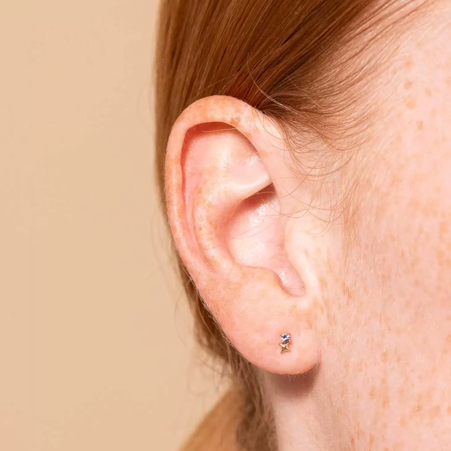 Astrid & Miyu December Birthstone Earrings In Solid Gold 14K Gold Hot