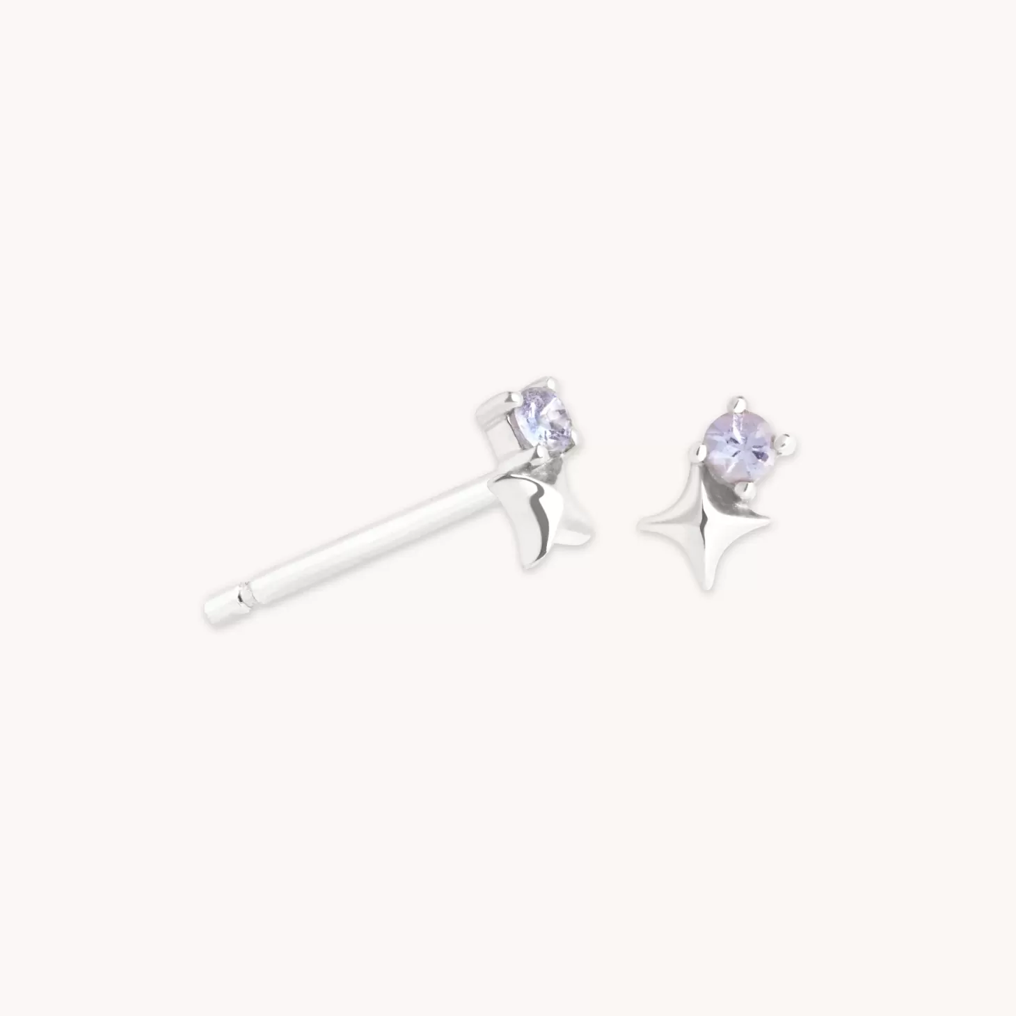 Astrid & Miyu December Birthstone Earrings In Solid White Gold 14K White Gold Cheap
