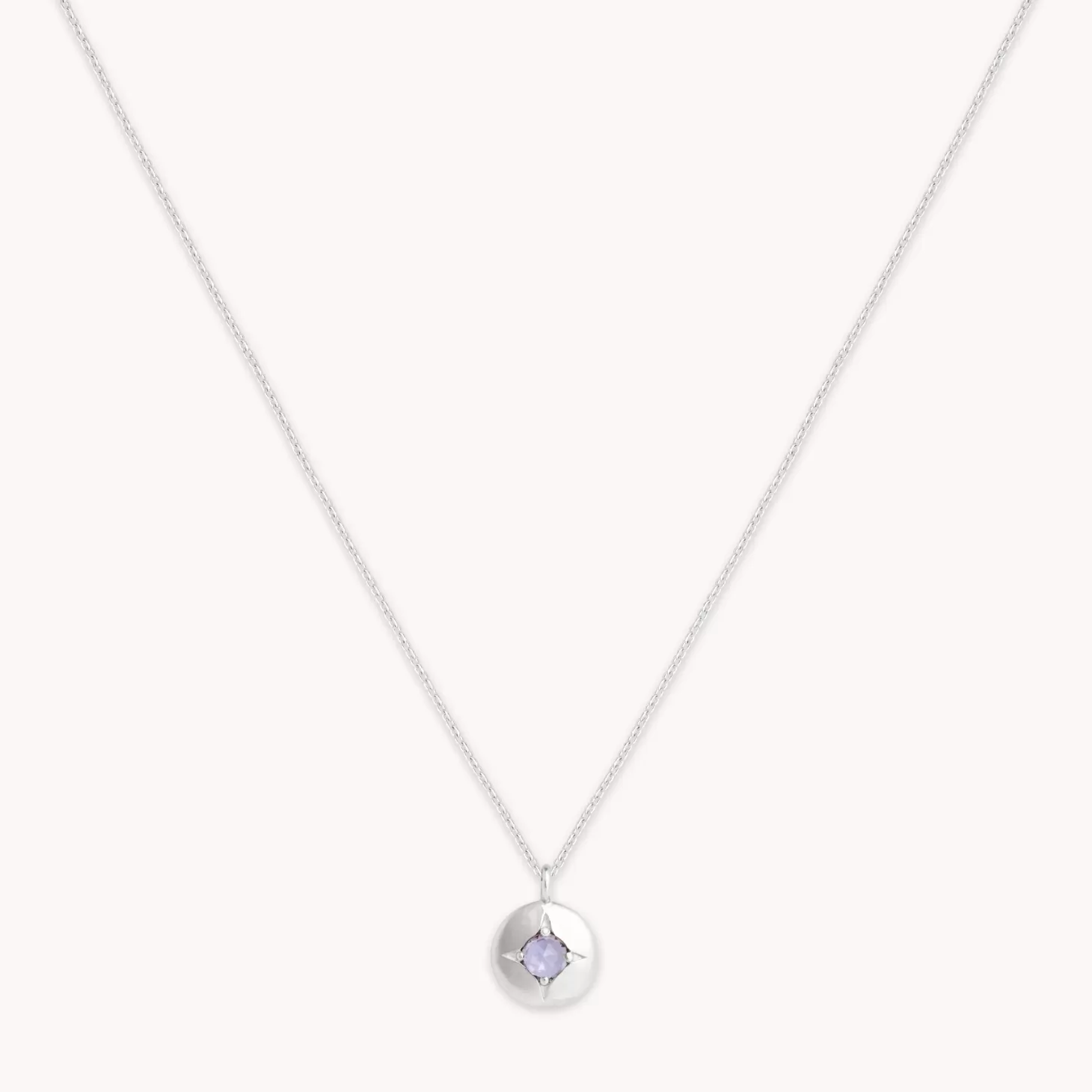 Astrid & Miyu December Birthstone Necklace In Solid White Gold 14K White Gold Hot