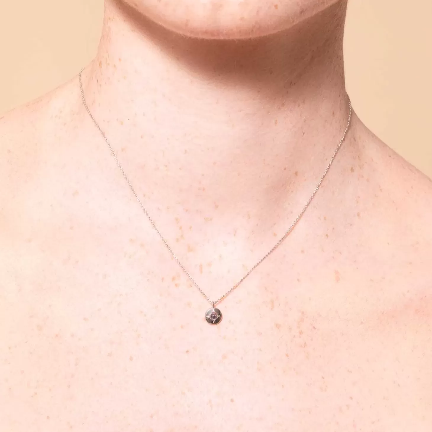 Astrid & Miyu December Birthstone Necklace In Solid White Gold 14K White Gold Hot