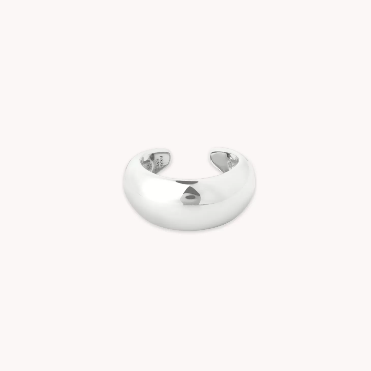 Astrid & Miyu Dome Ear Cuff In Silver Rhodium Plated Recycled Sterling Silver Outlet