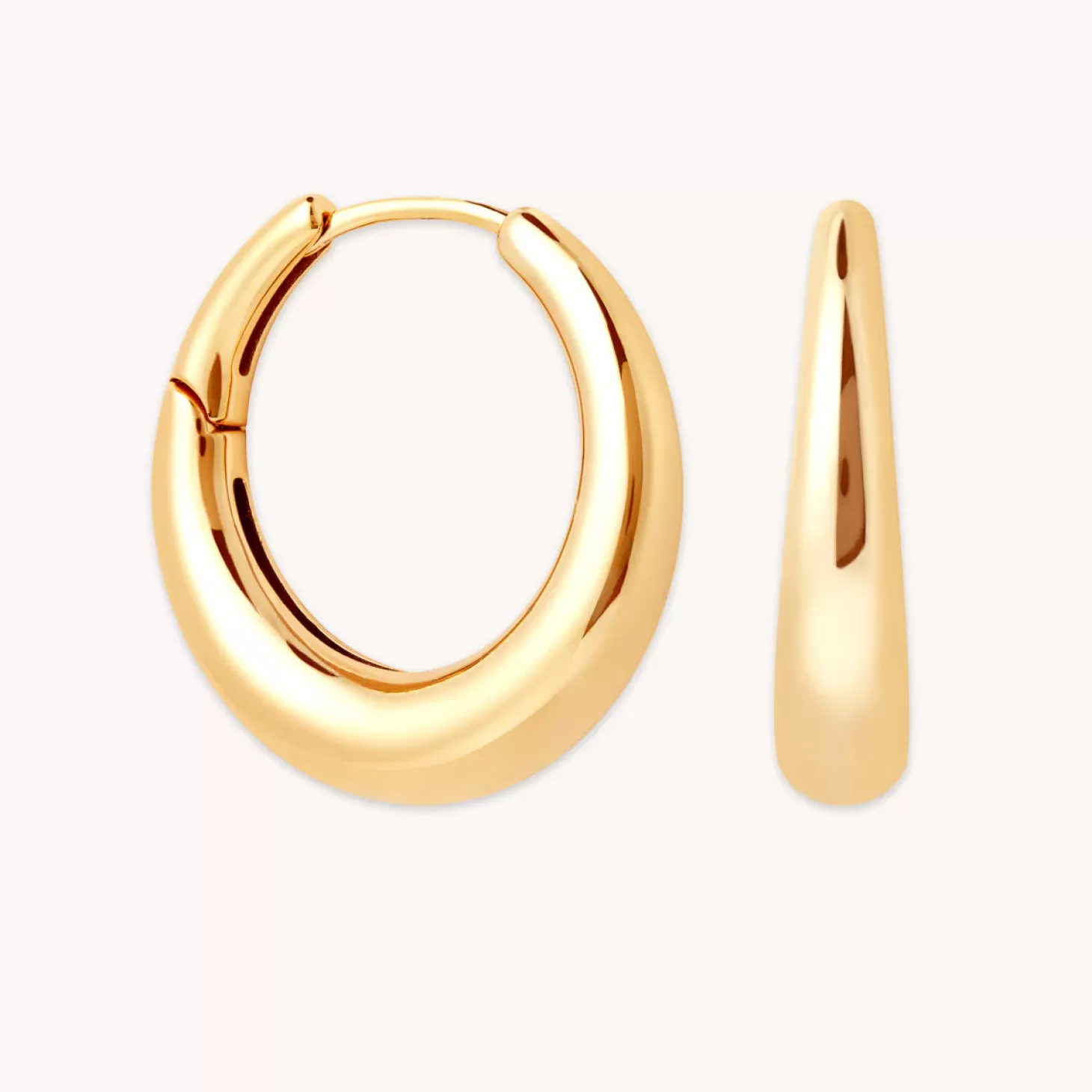 Astrid & Miyu Dome Hoops In Gold 18K Gold Plated Recycled Sterling Silver Best