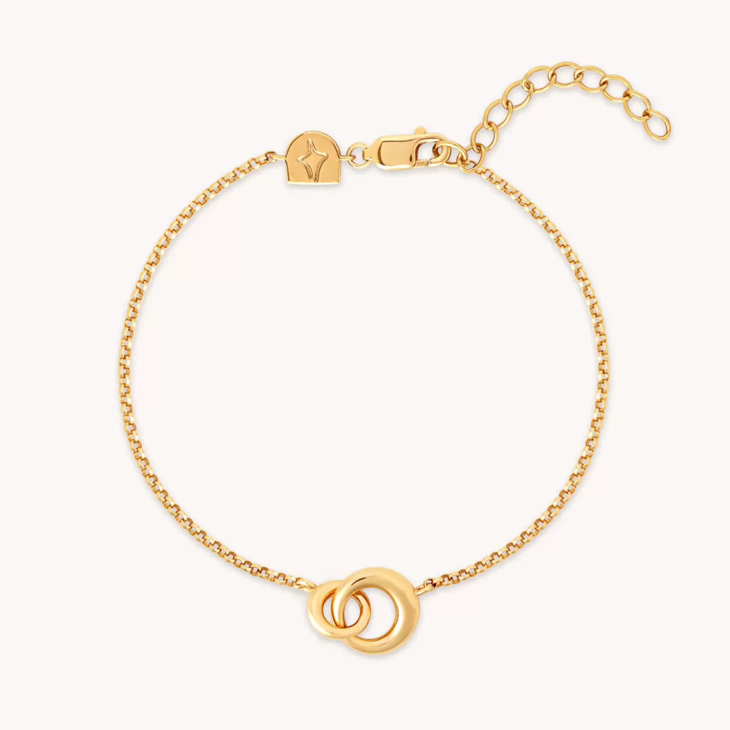Astrid & Miyu Dome Link Bracelet In Gold 18K Gold Plated Recycled Sterling Silver Hot