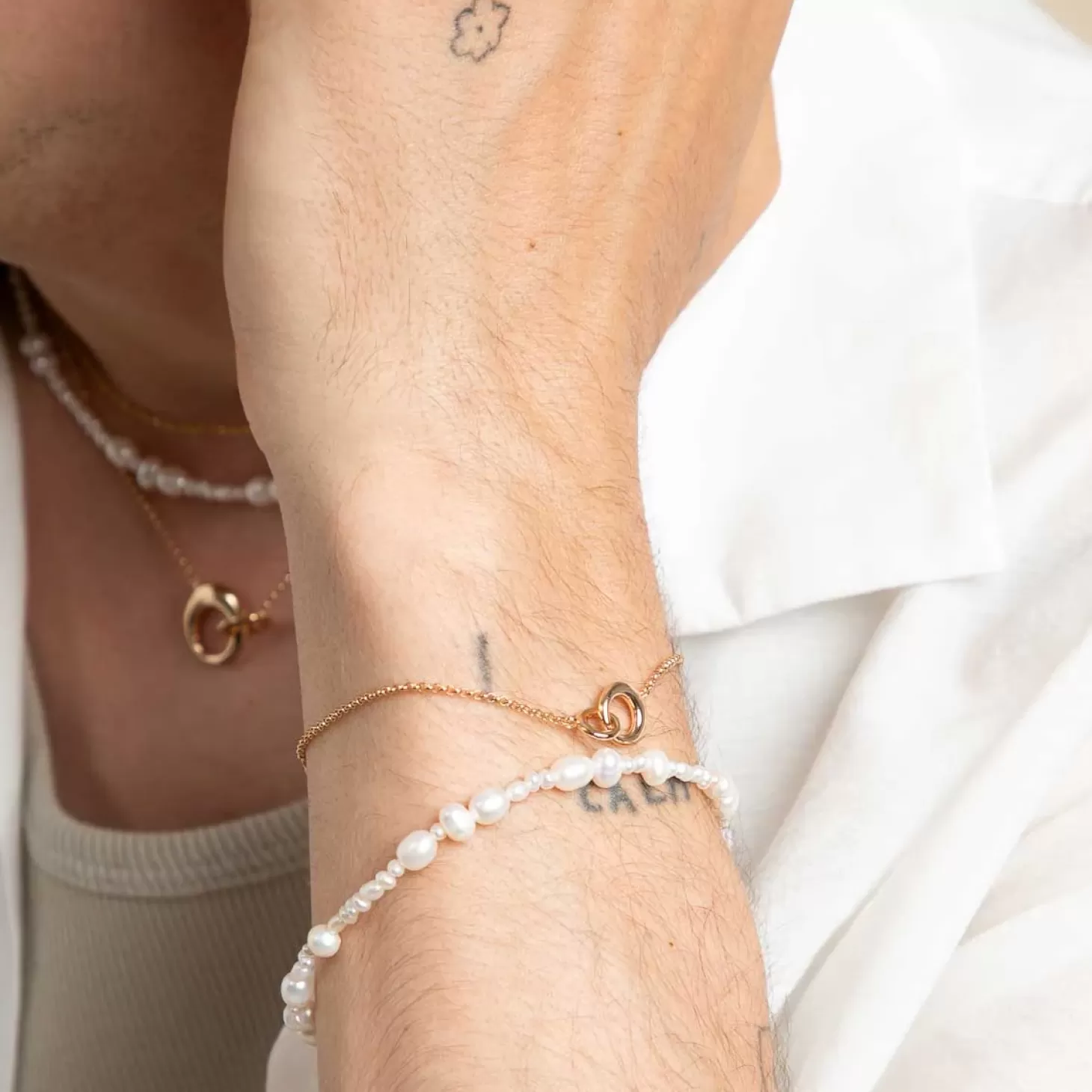 Astrid & Miyu Dome Link Bracelet In Gold 18K Gold Plated Recycled Sterling Silver Hot