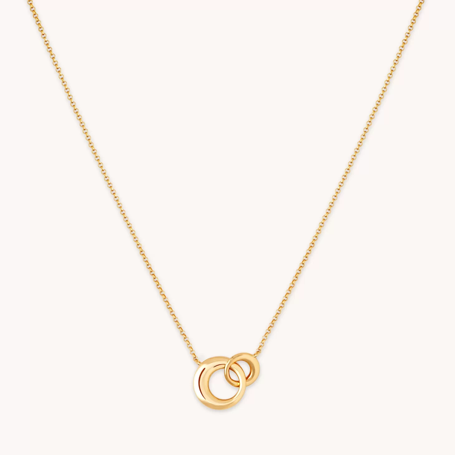 Astrid & Miyu Dome Link Necklace In Gold 18K Gold Plated Recycled Sterling Silver Best Sale