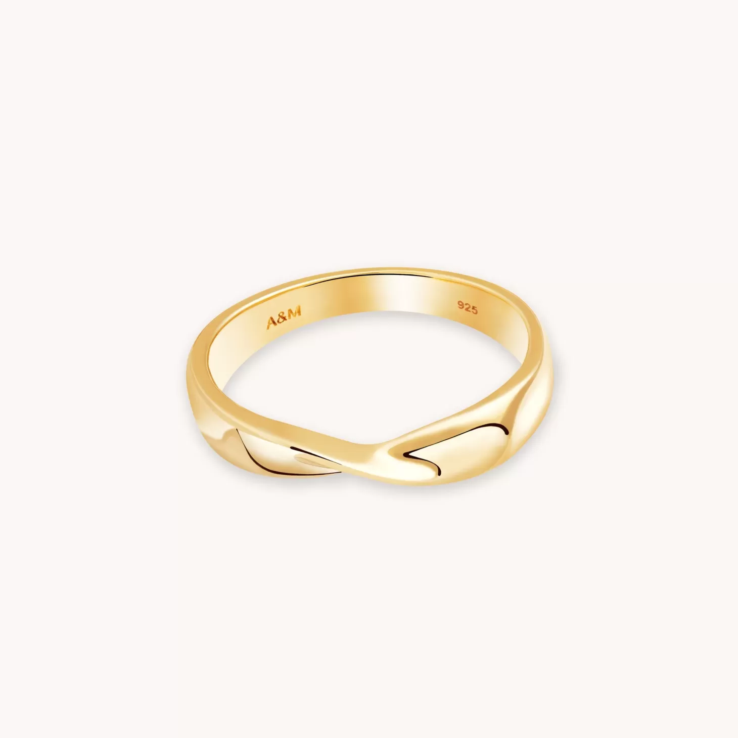 Astrid & Miyu Elemental Ring In Gold 18K Gold Plated Sterling Silver Flash Sale