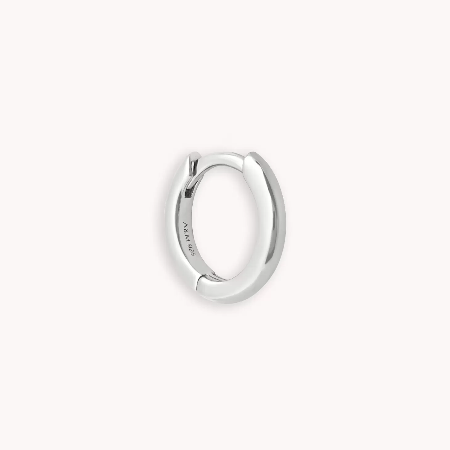 Astrid & Miyu Essential 8Mm Hoop In Silver Rhodium Plated Sterling Silver Online