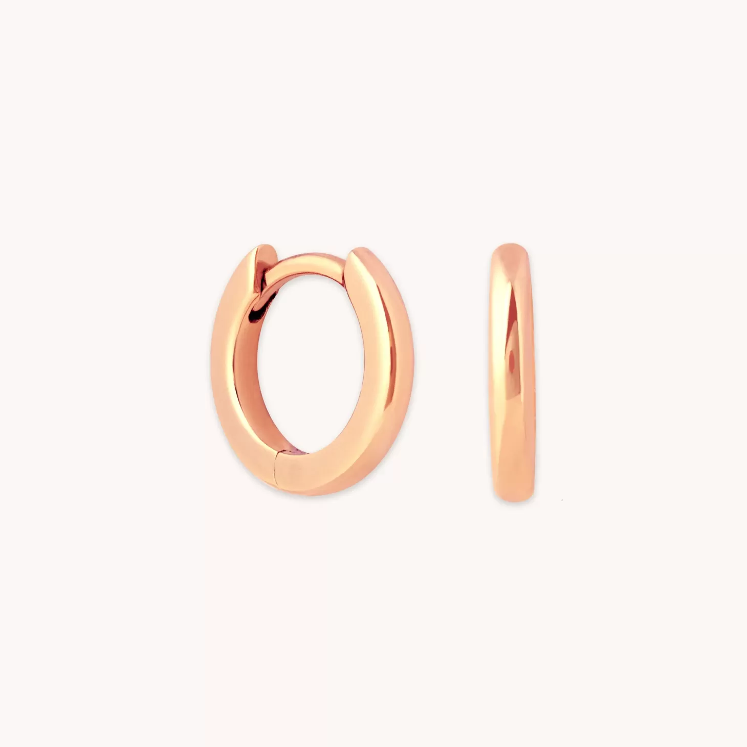 Astrid & Miyu Essential Huggies In Rose Gold 18K Rose Gold Plated Sterling Silver Outlet