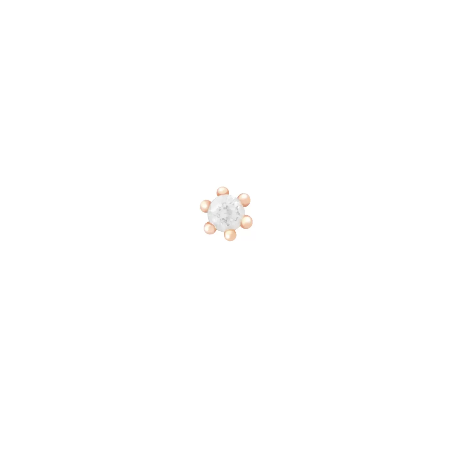 Astrid & Miyu Flora Tiny Barbell In Rose Gold 18K Rose Gold Plated Sterling Silver Cheap