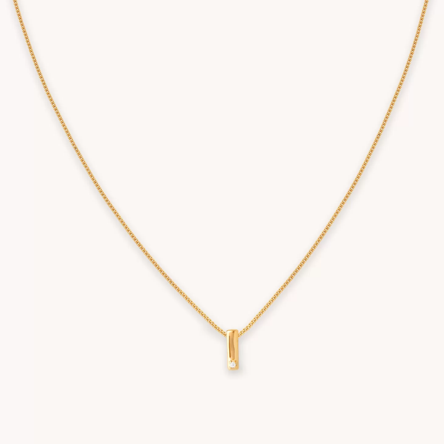 Astrid & Miyu I Initial Pendant Necklace In Gold 18K Gold Plated Sterling Silver Discount