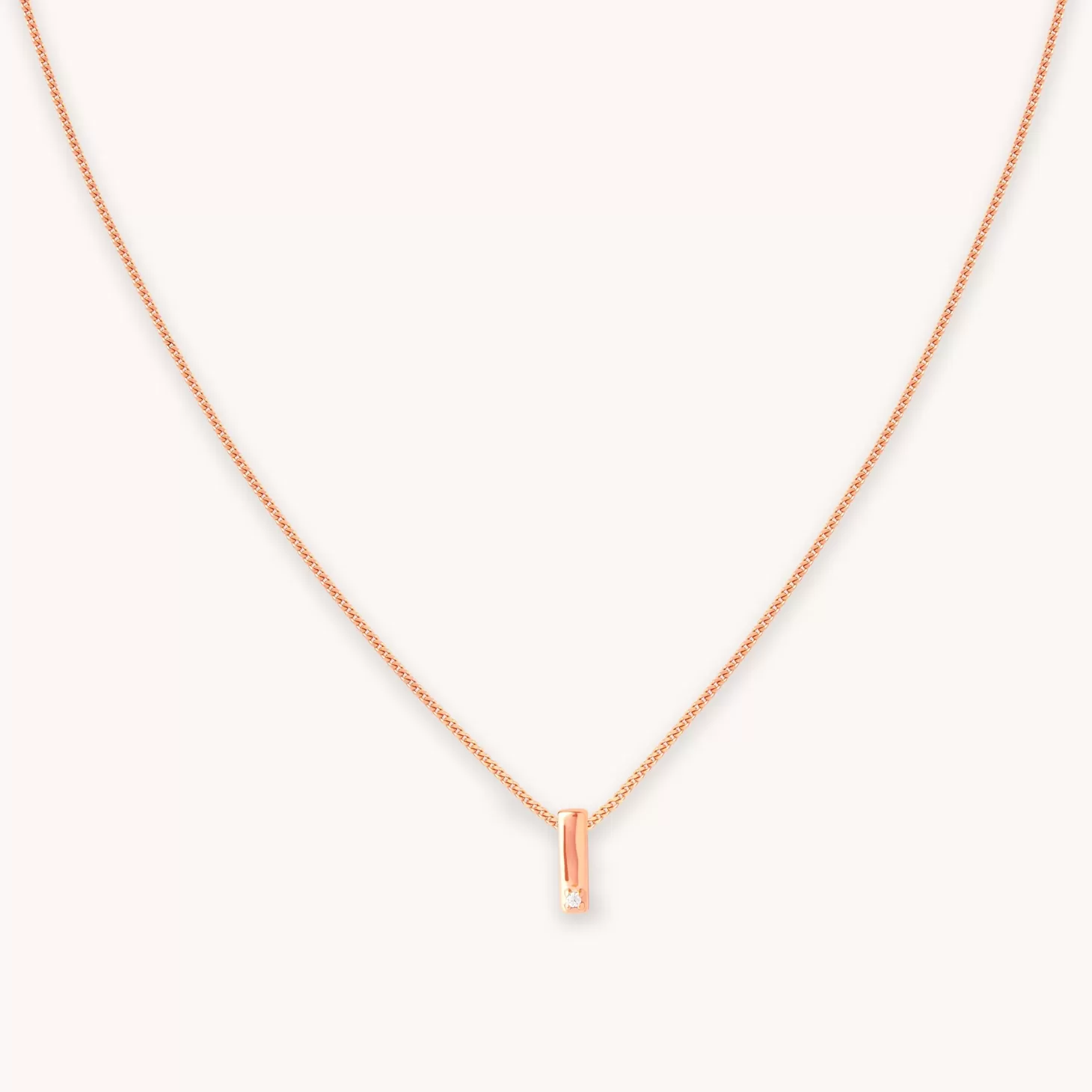 Astrid & Miyu I Initial Pendant Necklace In Rose Gold 18K Rose Gold Plated Sterling Silver Fashion