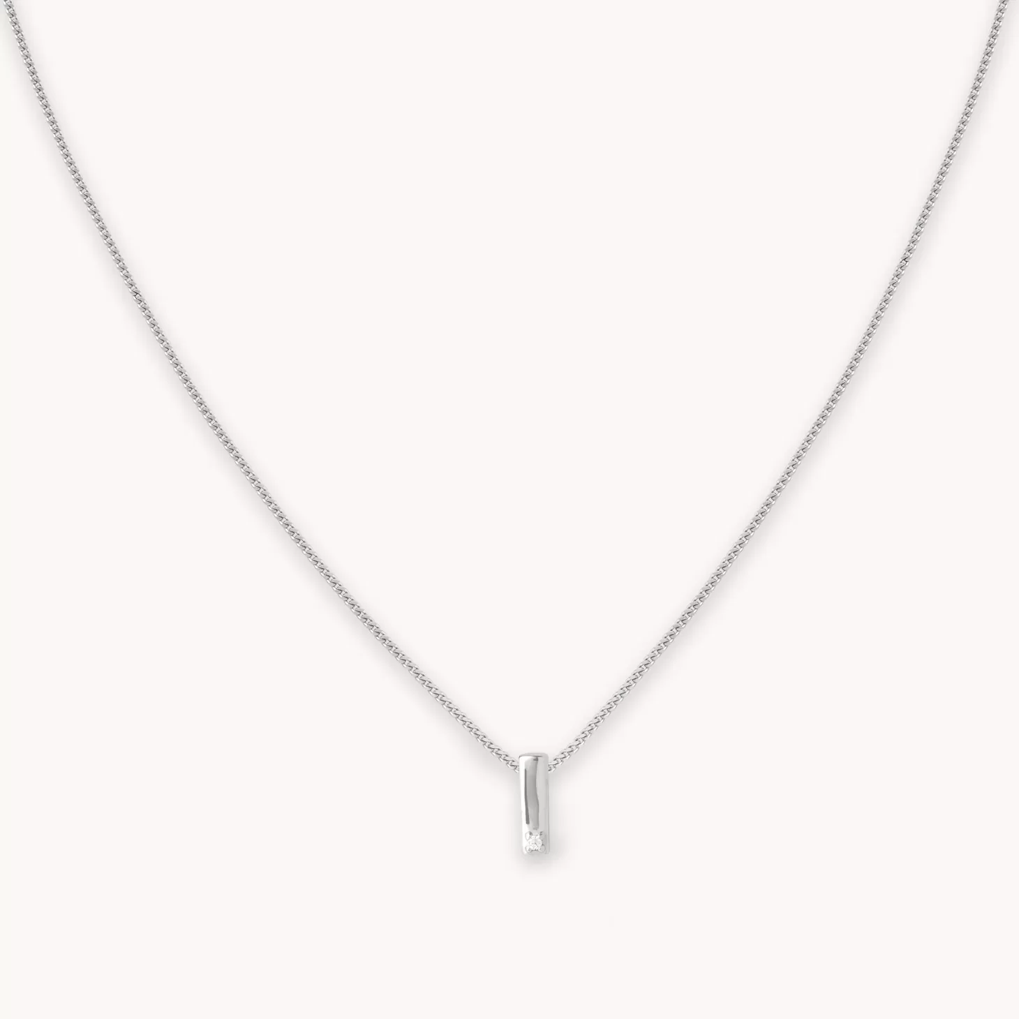Astrid & Miyu I Initial Pendant Necklace In Silver Rhodium Plated Sterling Silver Cheap
