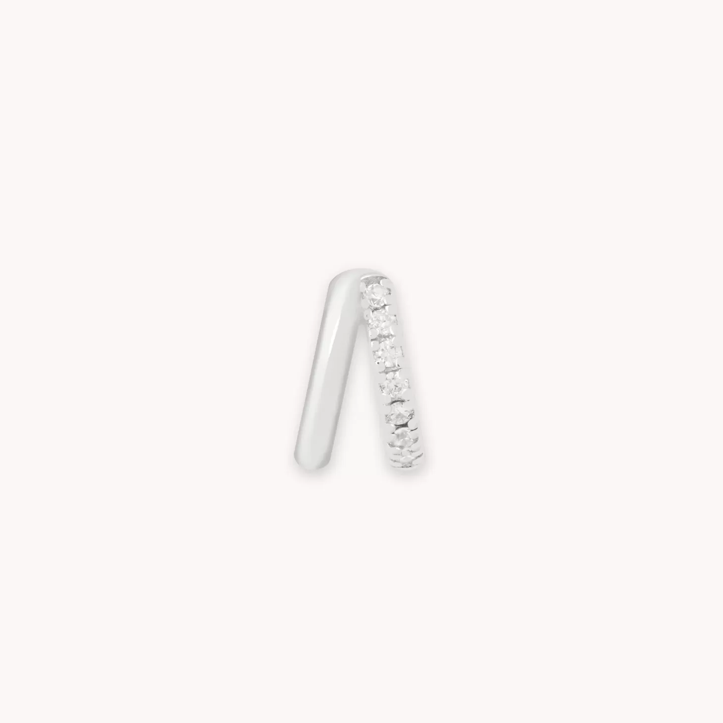 Astrid & Miyu Illusion Crystal Hoop 6.5Mm In Silver Rhodium Plated Sterling Silver Cheap