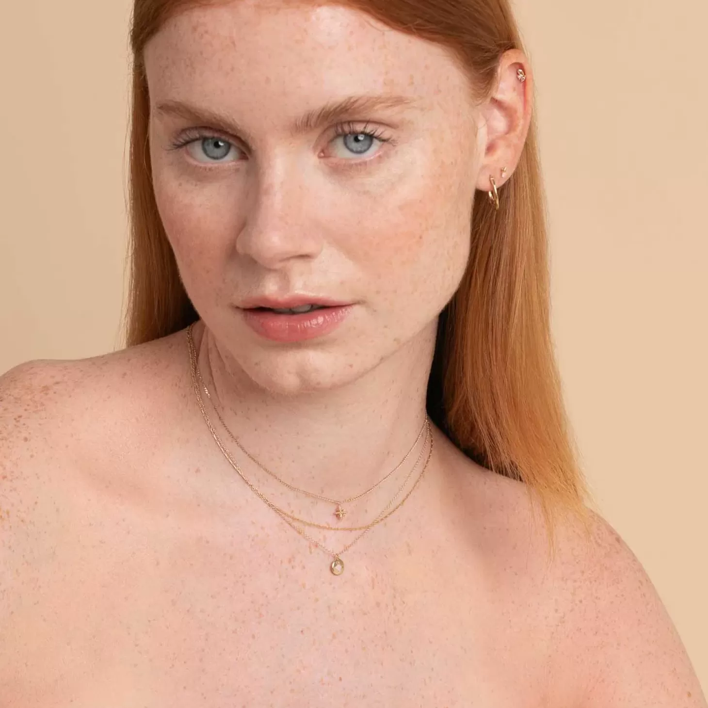Astrid & Miyu June Birthstone Necklace In Solid Gold 14K Gold Flash Sale