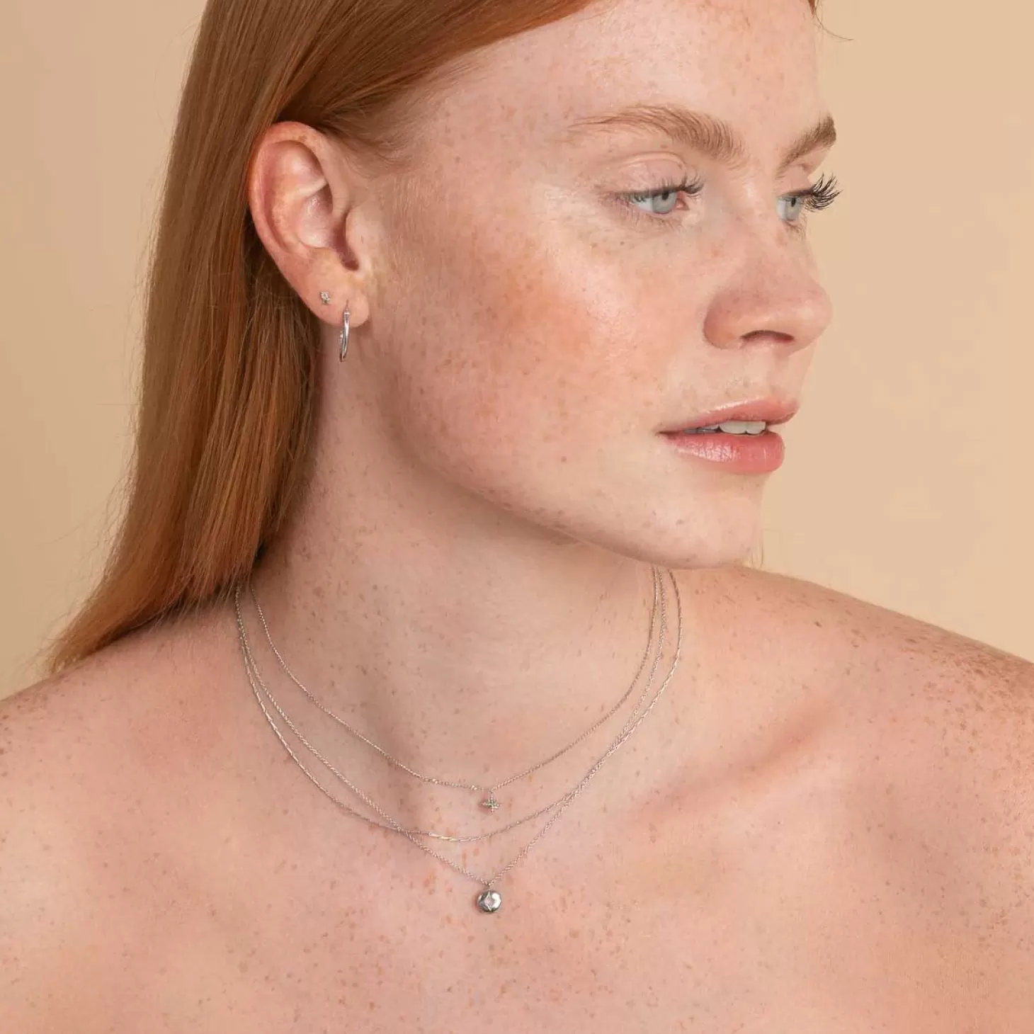 Astrid & Miyu June Birthstone Necklace In Solid White Gold 14K White Gold Sale