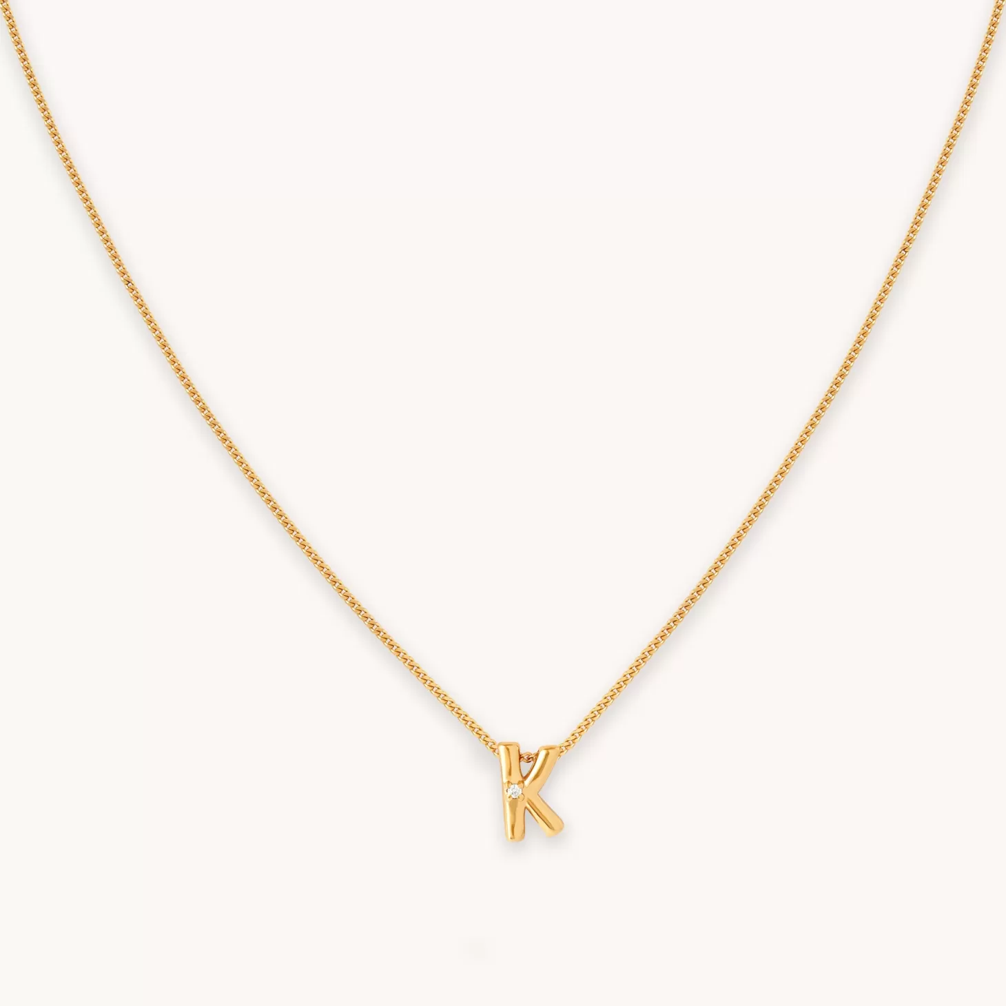 Astrid & Miyu K Initial Pendant Necklace In Gold 18K Gold Plated Sterling Silver Shop