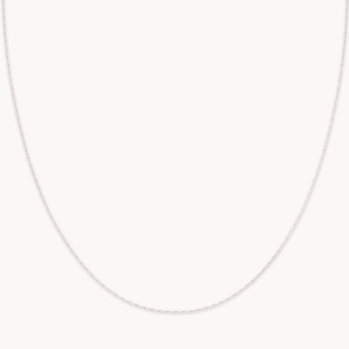Astrid & Miyu Marylebone Chain Necklace In Solid White Gold 9K White Gold New