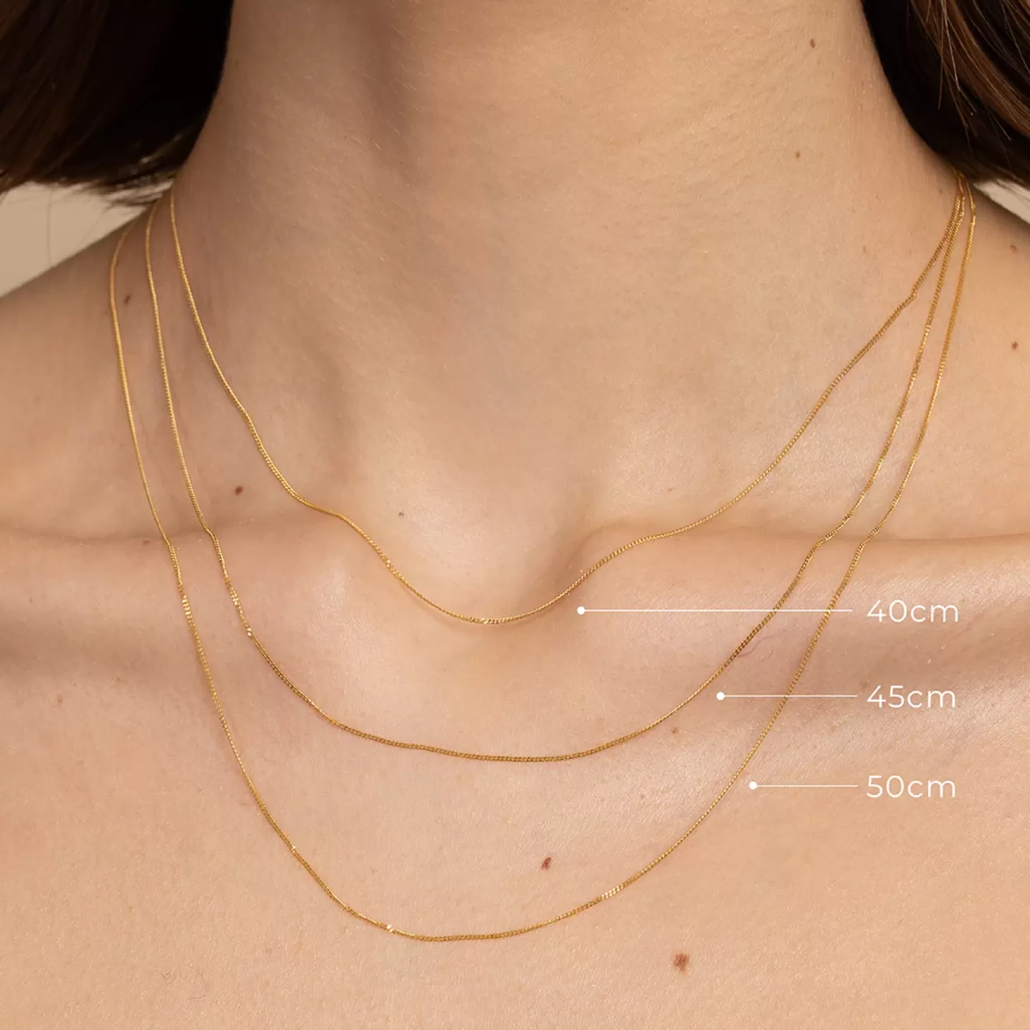 Astrid & Miyu Miyu Chain Necklace In Solid Gold 9K Gold Outlet