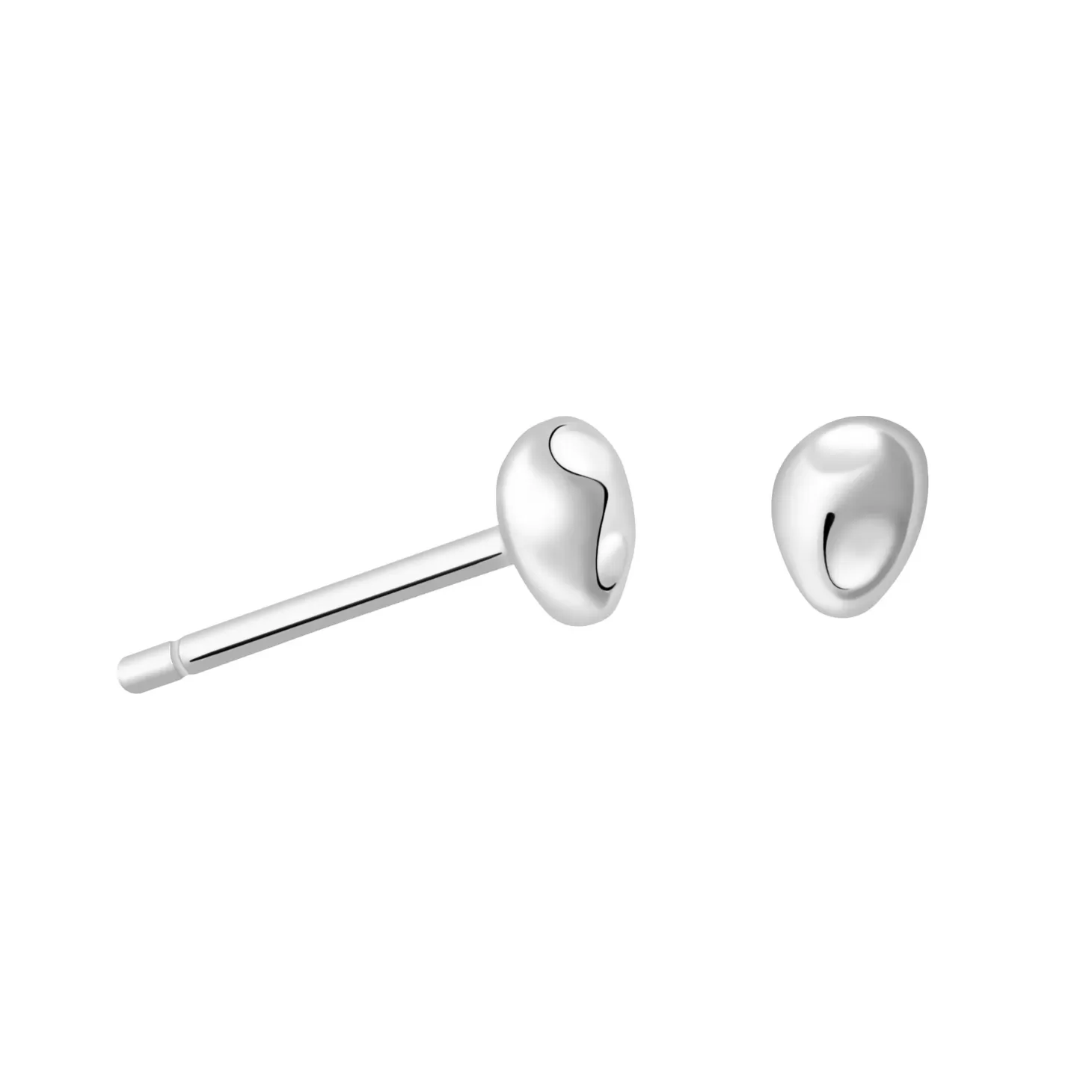 Astrid & Miyu Molten Small Stud Earrings In Silver Rhodium Plated Sterling Silver Online