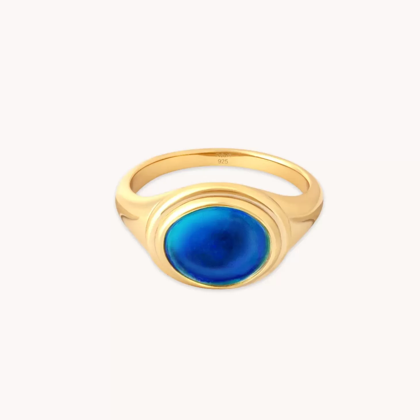 Astrid & Miyu Mood Ring In Gold 18K Gold Plated Sterling Silver Best