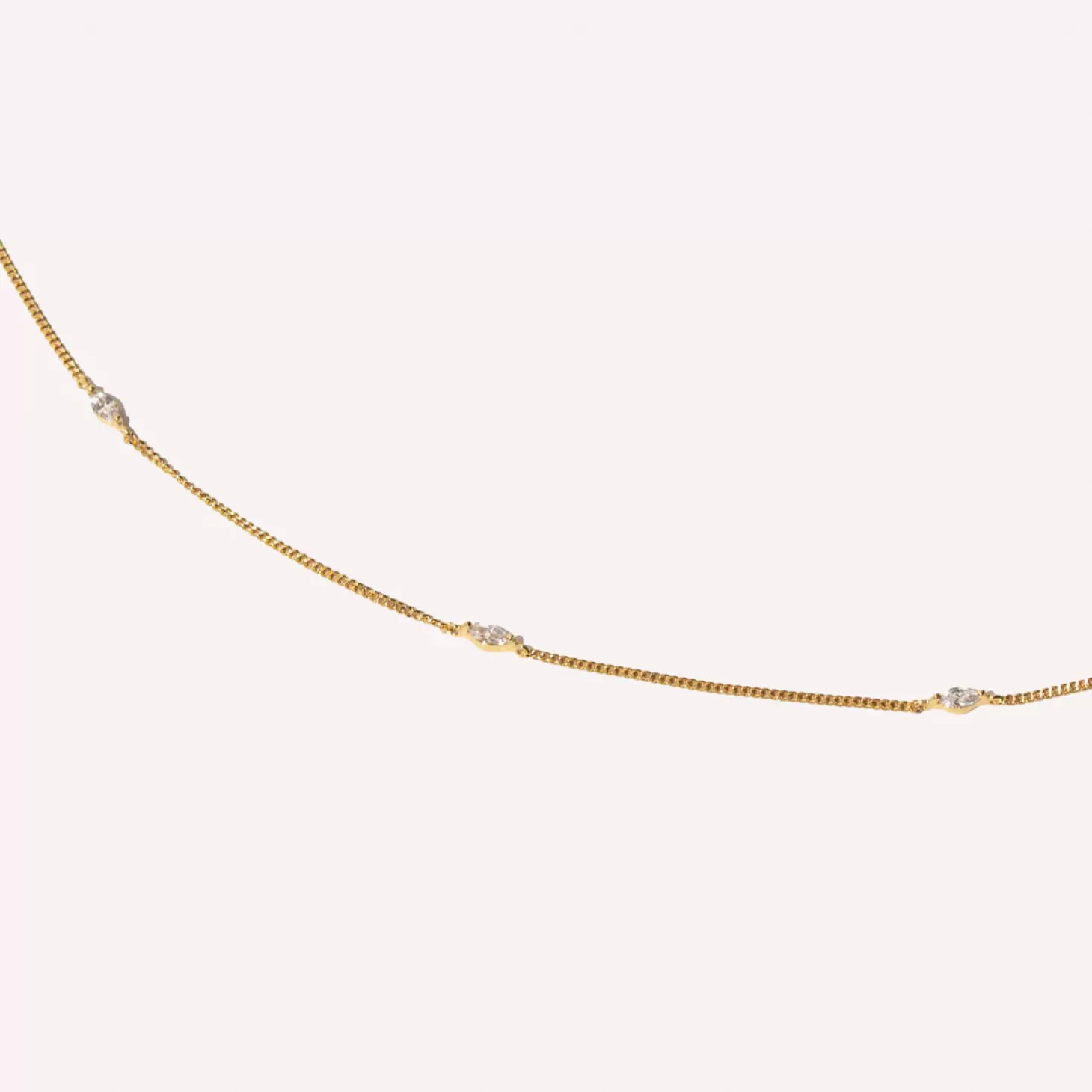 Astrid & Miyu Navette Crystal Bracelet In Gold 18K Gold Plated Sterling Silver Shop
