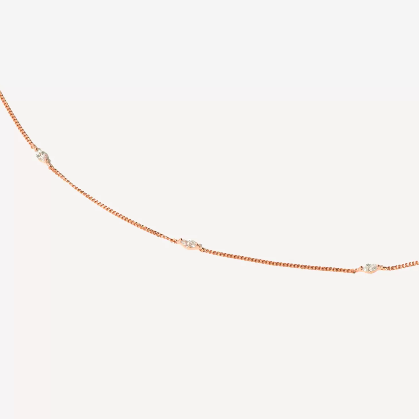 Astrid & Miyu Navette Crystal Bracelet In Rose Gold 18K Rose Gold Plated Sterling Silver Clearance