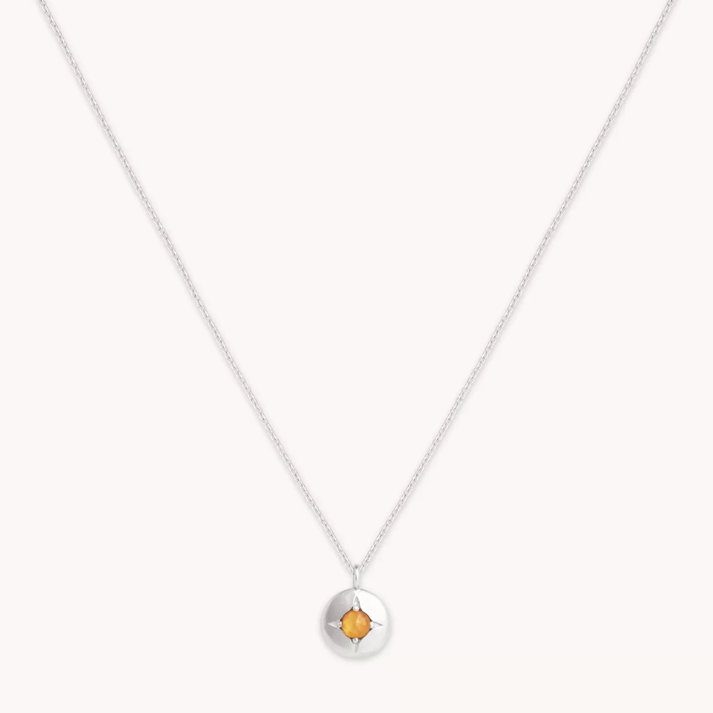 Astrid & Miyu November Birthstone Necklace In Solid White Gold 14K White Gold Outlet