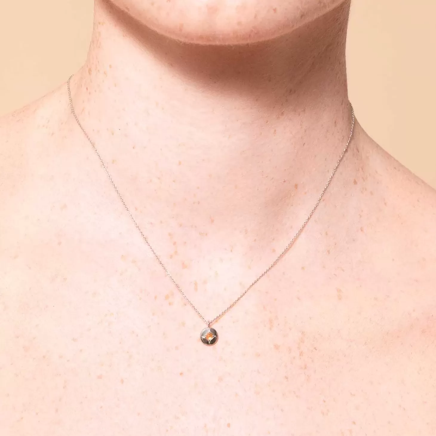 Astrid & Miyu November Birthstone Necklace In Solid White Gold 14K White Gold Outlet