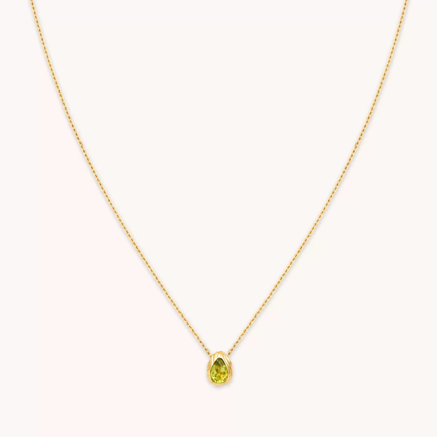 Astrid & Miyu Olivine Pendant Necklace In Gold 18K Gold Plated Sterling Silver Store