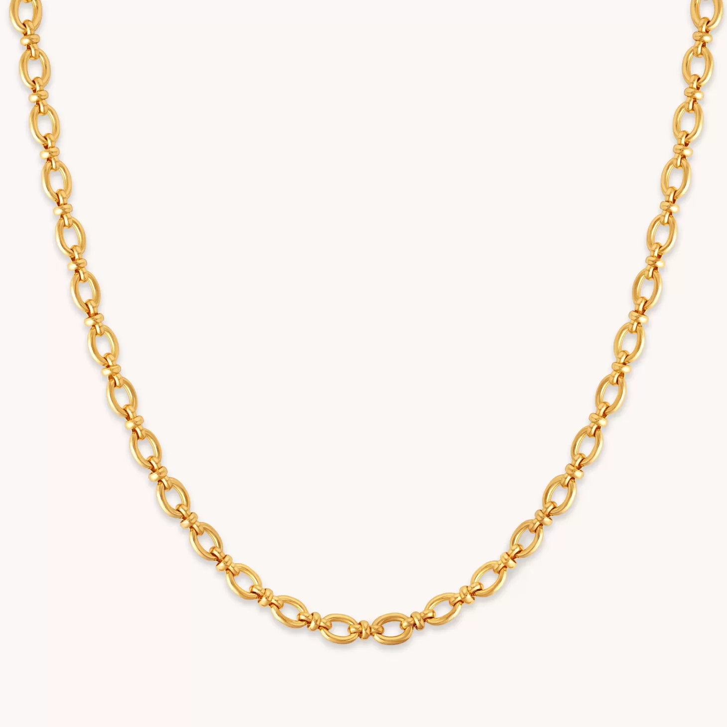 Astrid & Miyu Open Link Chain Necklace In Gold 18K Gold Plated Clearance
