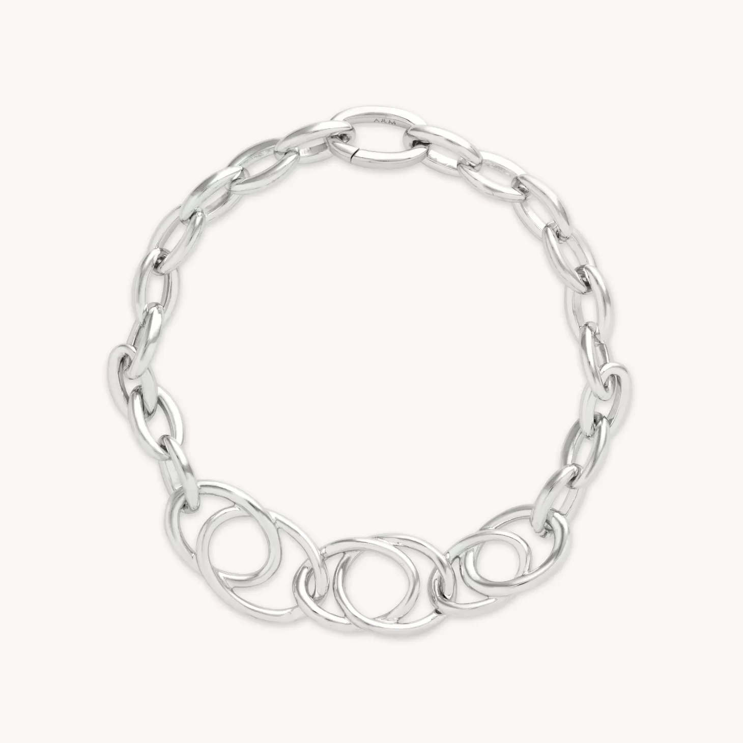 Astrid & Miyu Orbit Chain Bracelet In Silver Rhodium Plated Sale